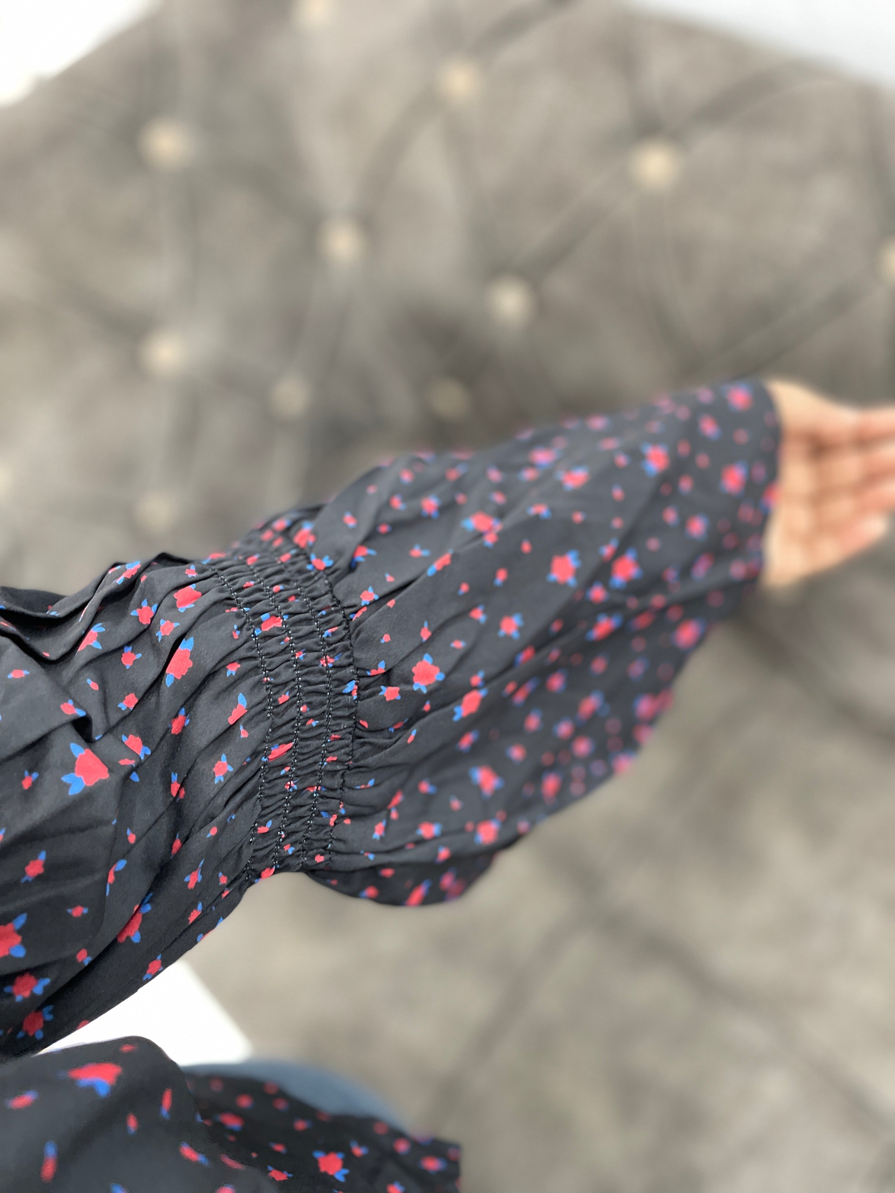 Black floral top