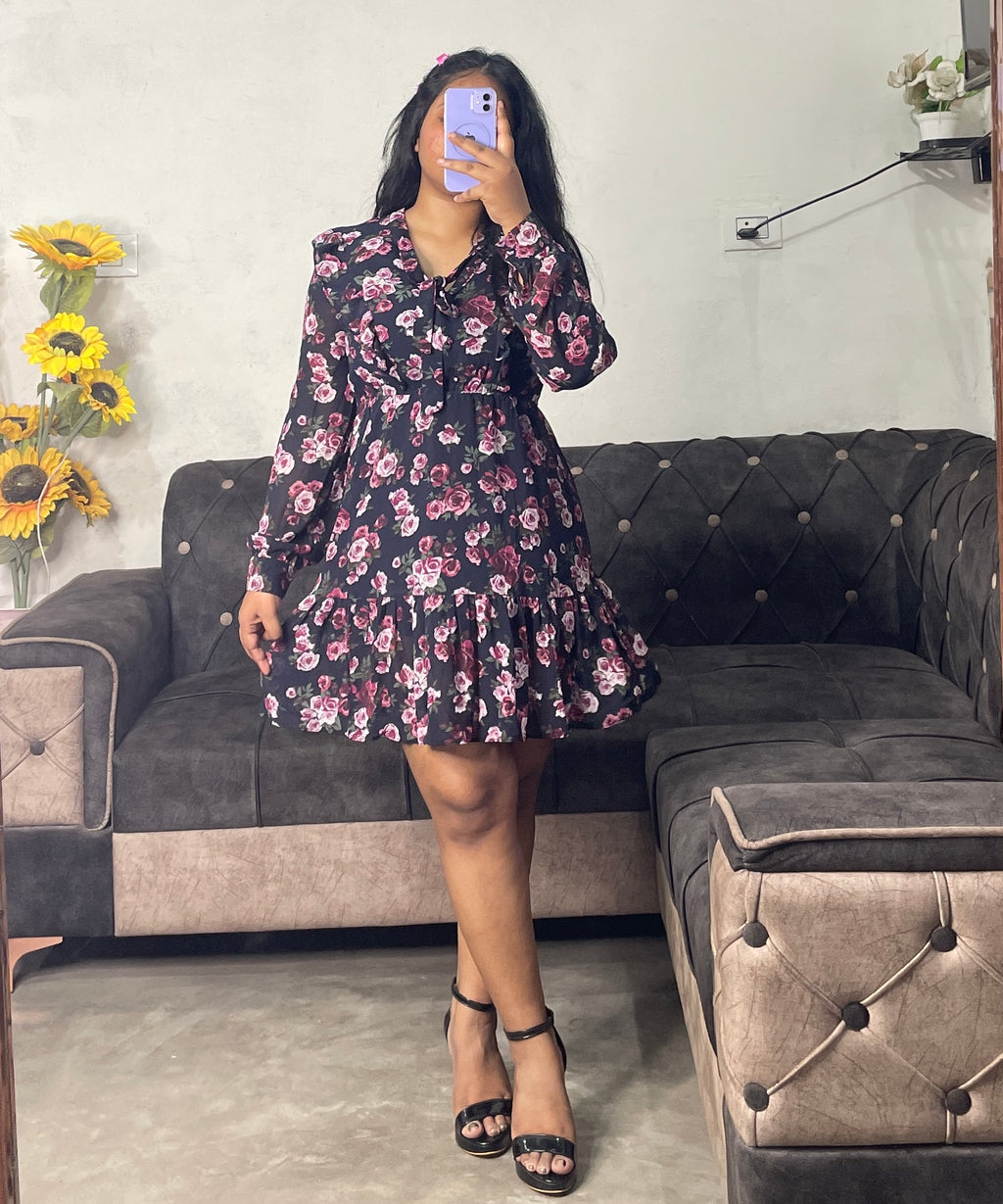 Mini floral dress