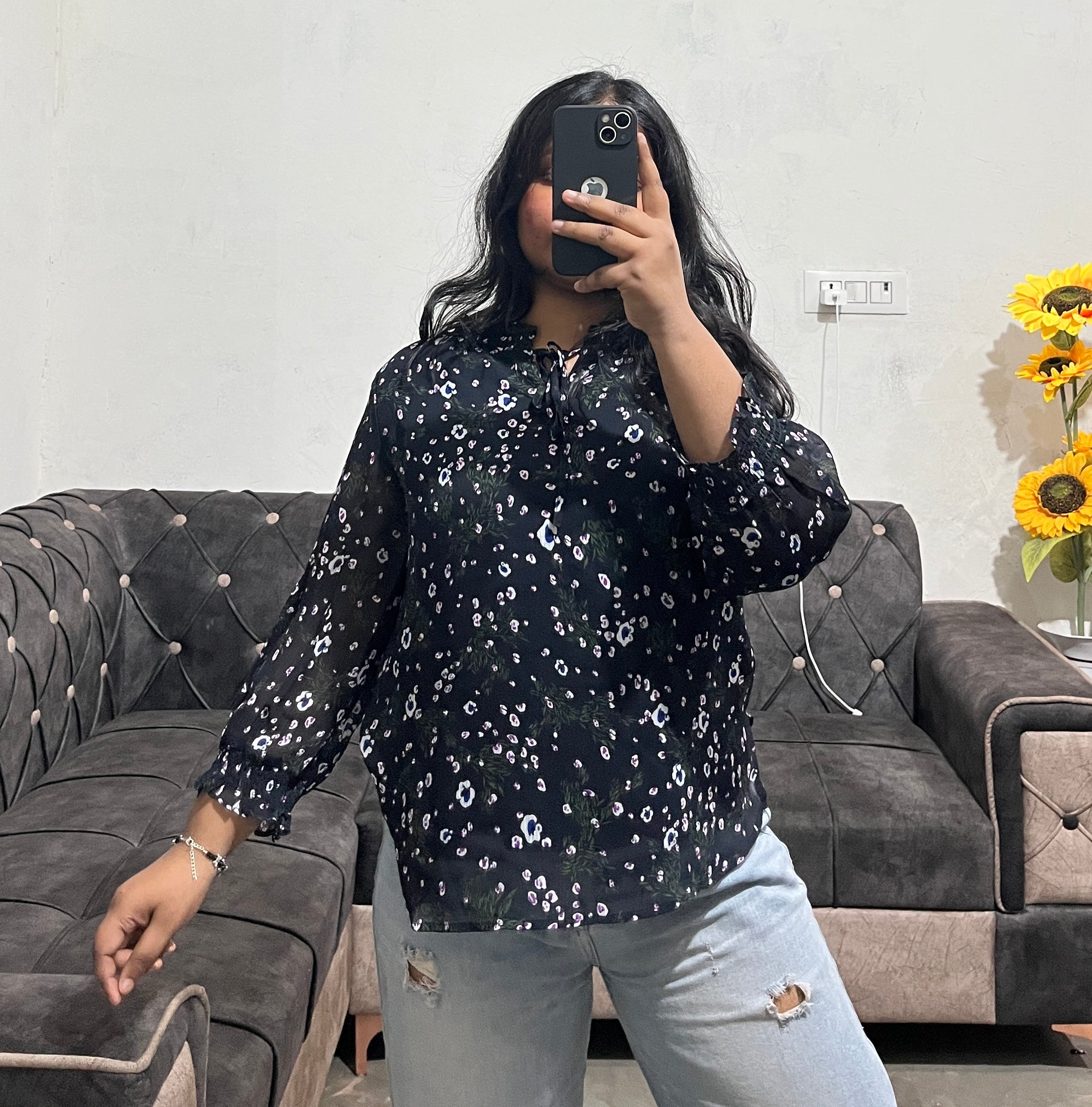 Chiffon floral top