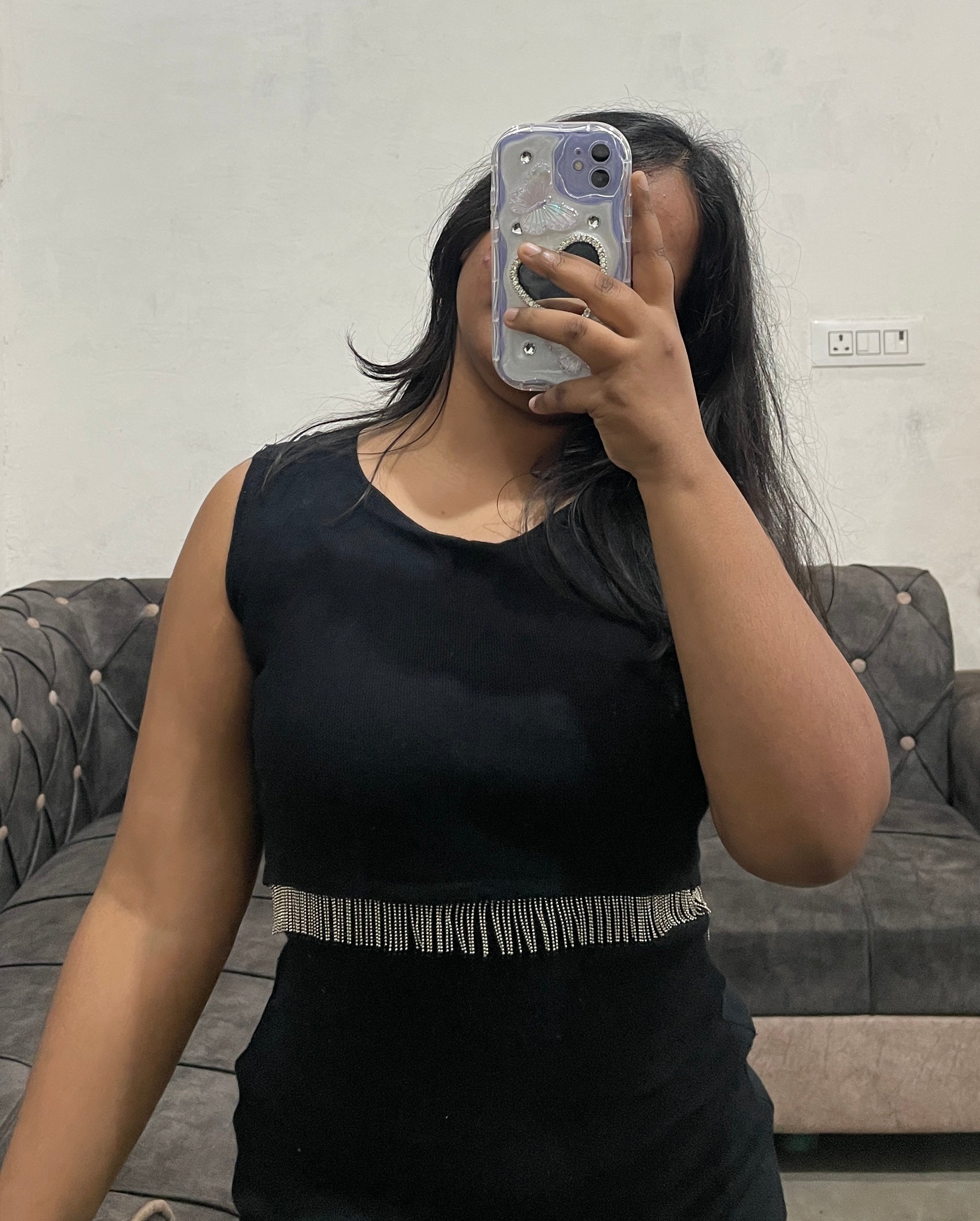 Black mini dress