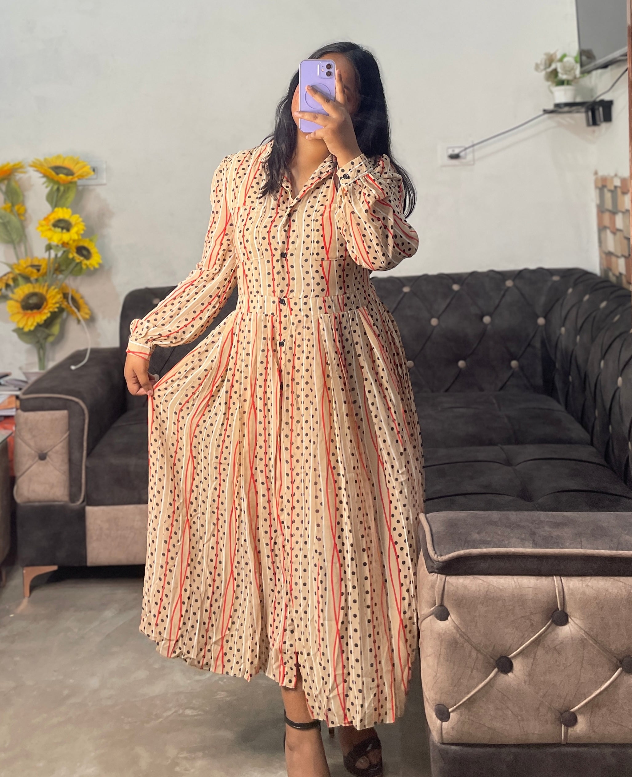 Beige classy dress