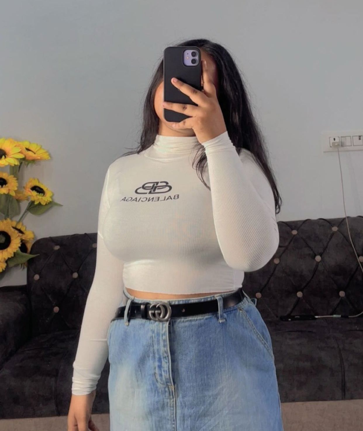 White crop top