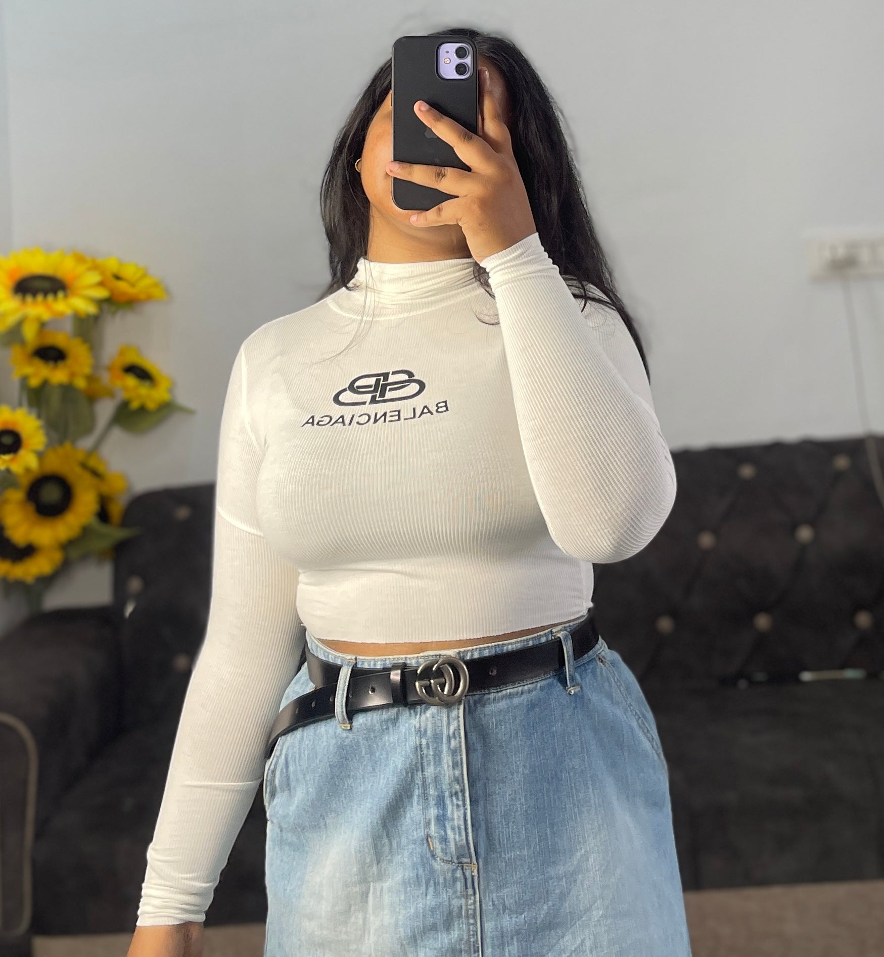White crop top