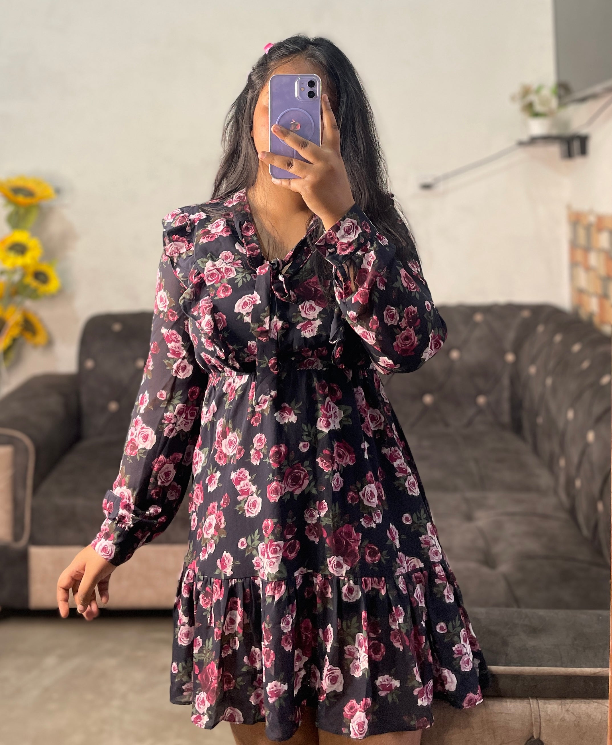 Mini floral dress