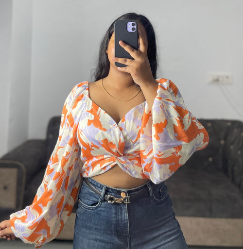 Baloon sleeve Crop top