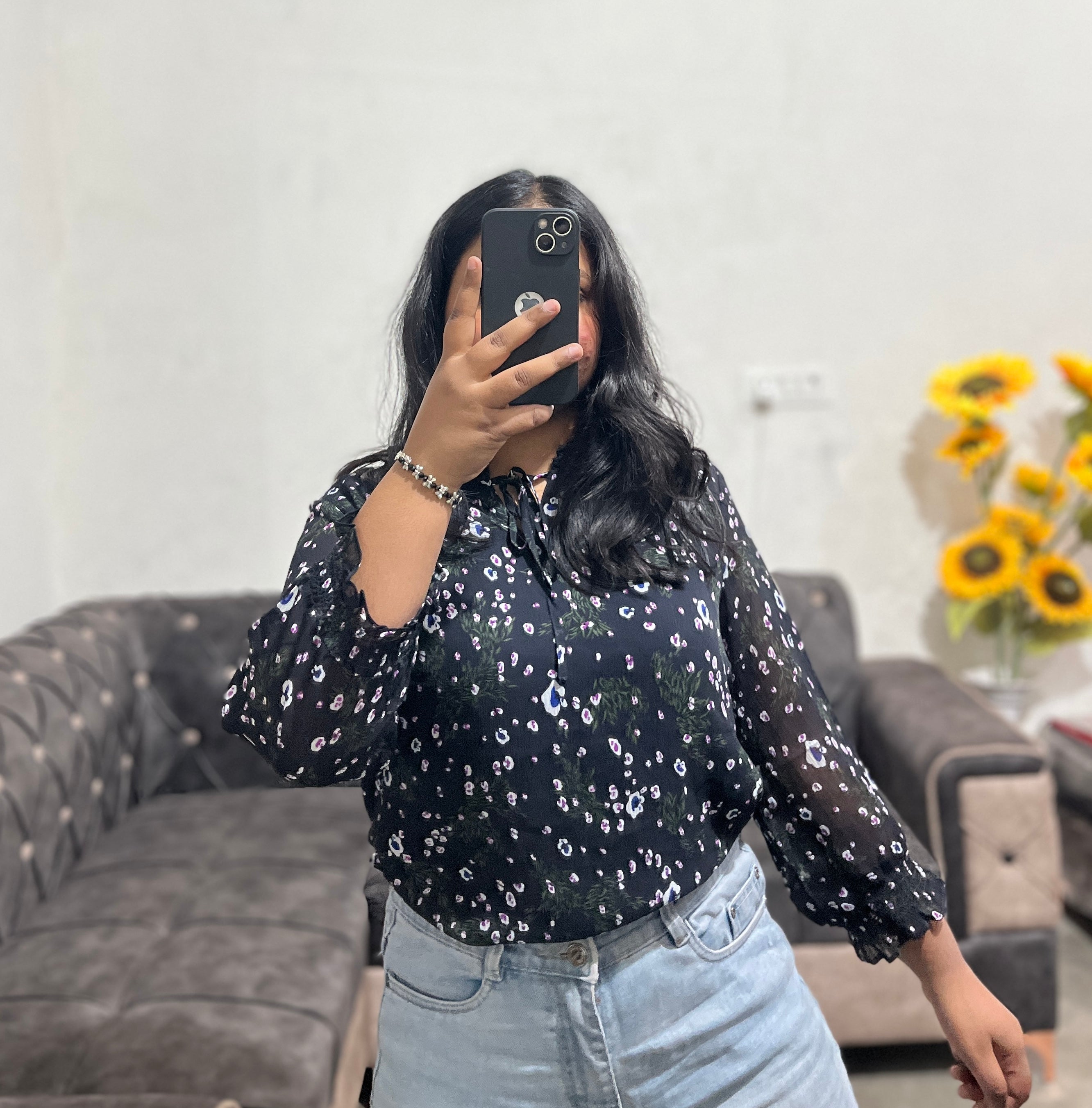 Chiffon floral top