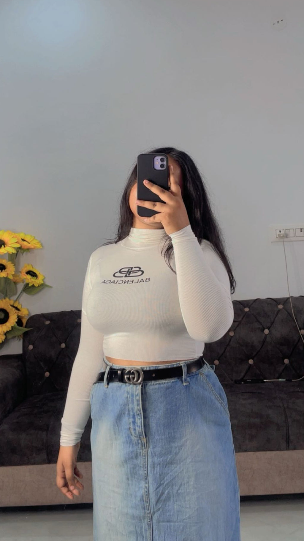 White crop top