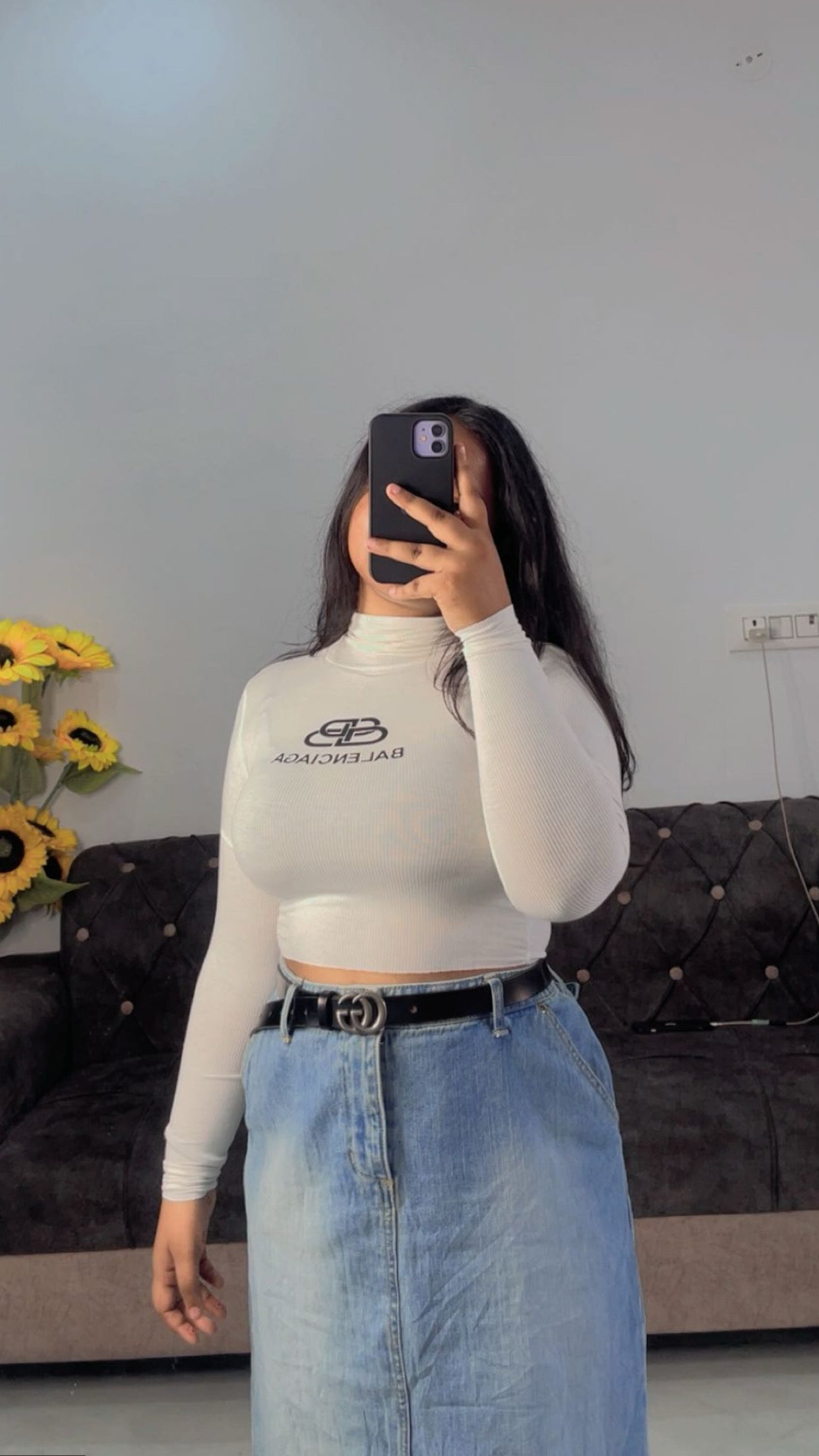 White crop top