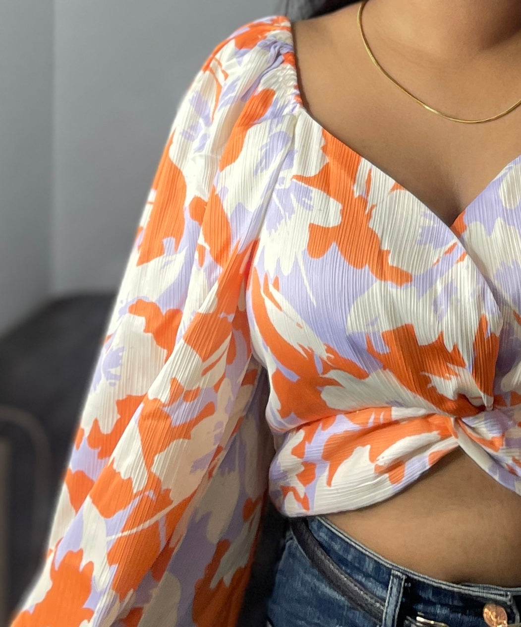 Baloon sleeve Crop top