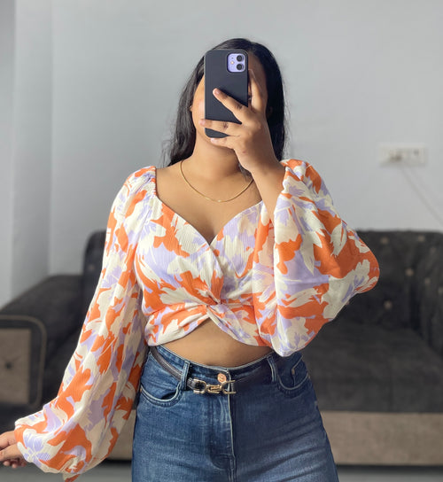 Baloon sleeve Crop top