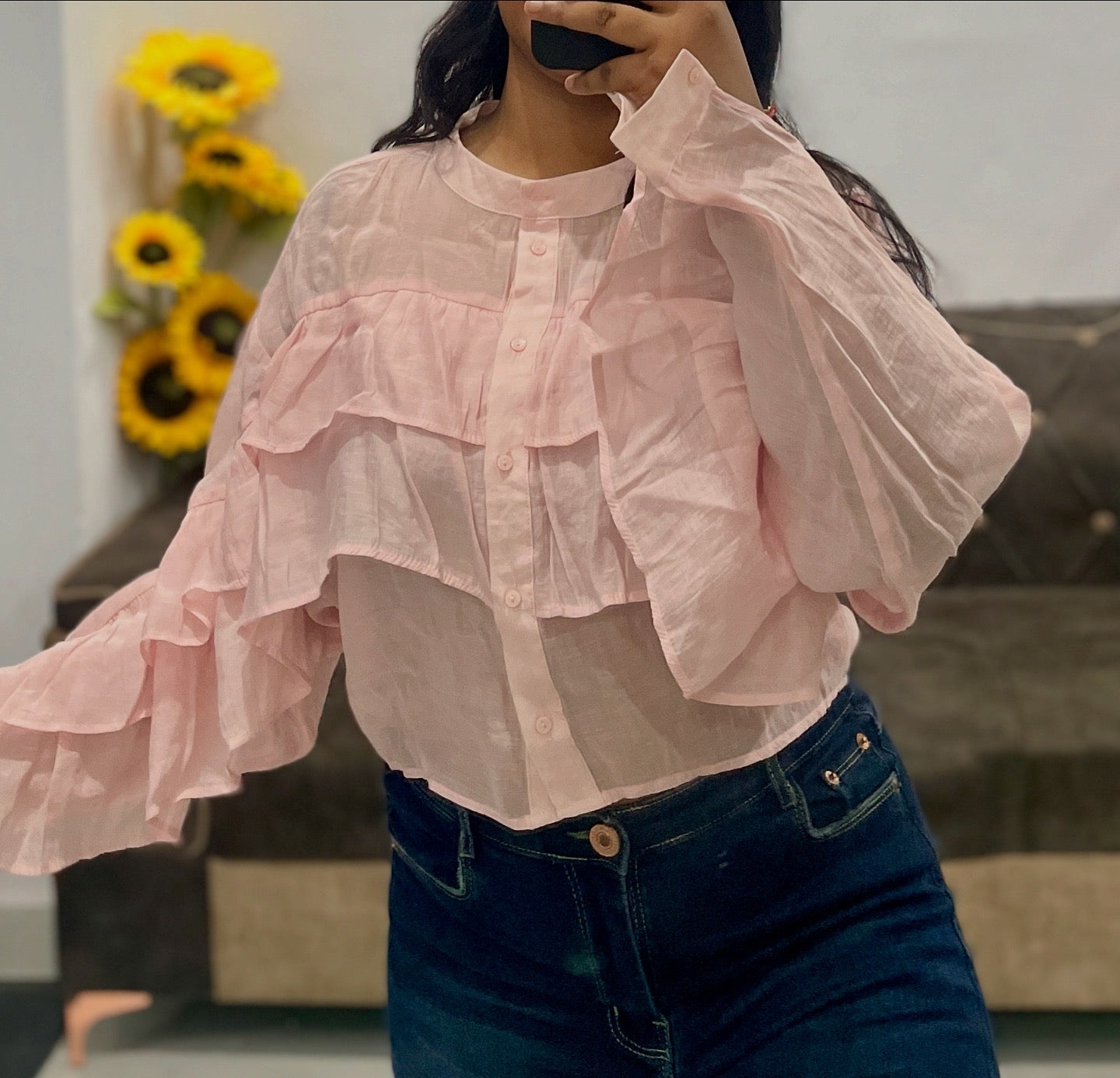 Z*RA sheer top
