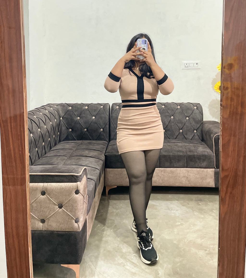 Isabella beige dress