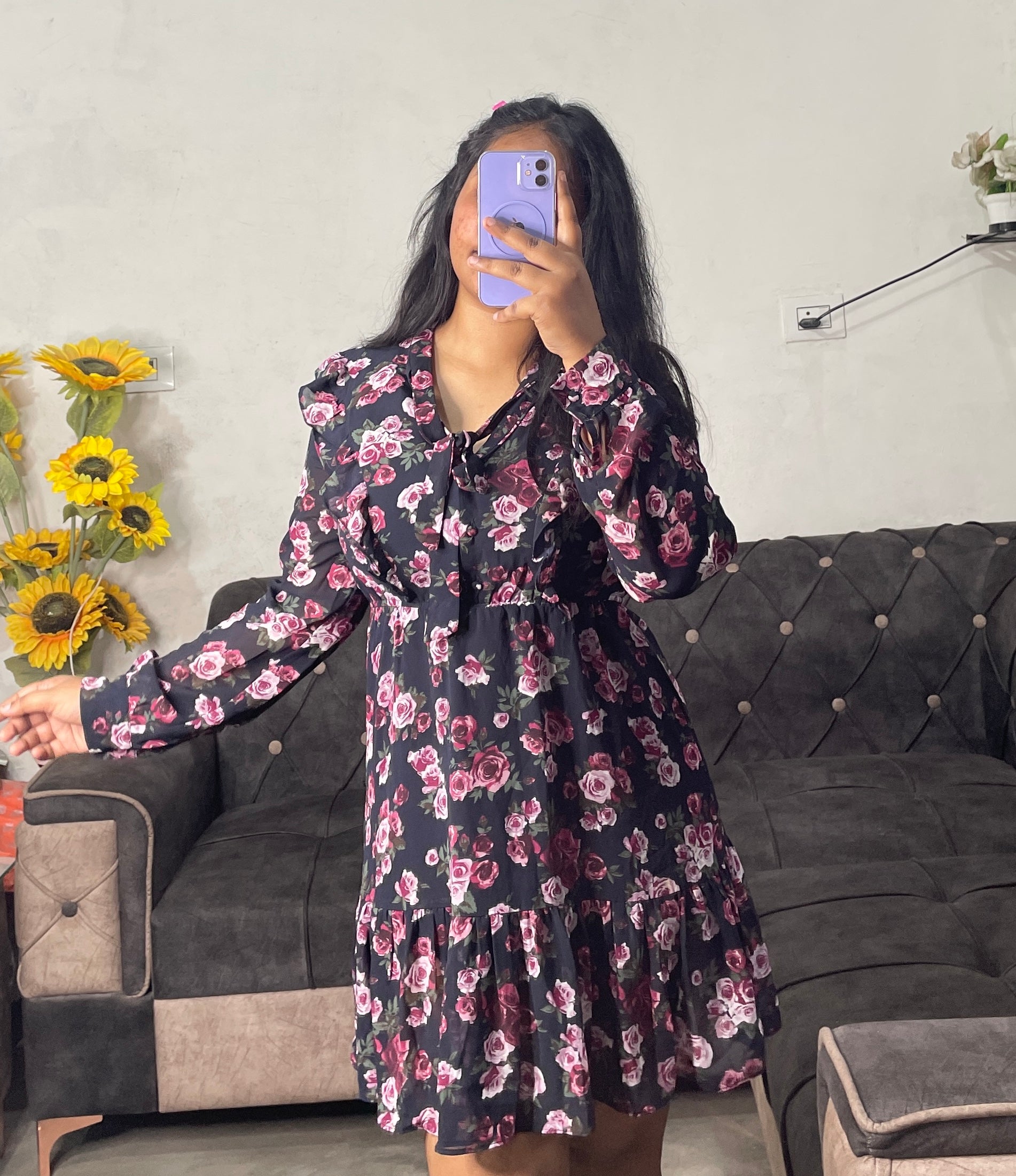 Mini floral dress