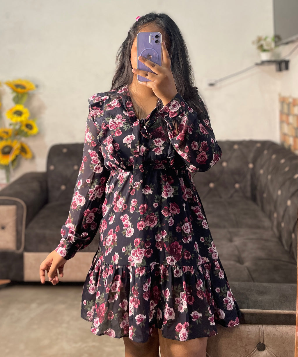 Mini floral dress