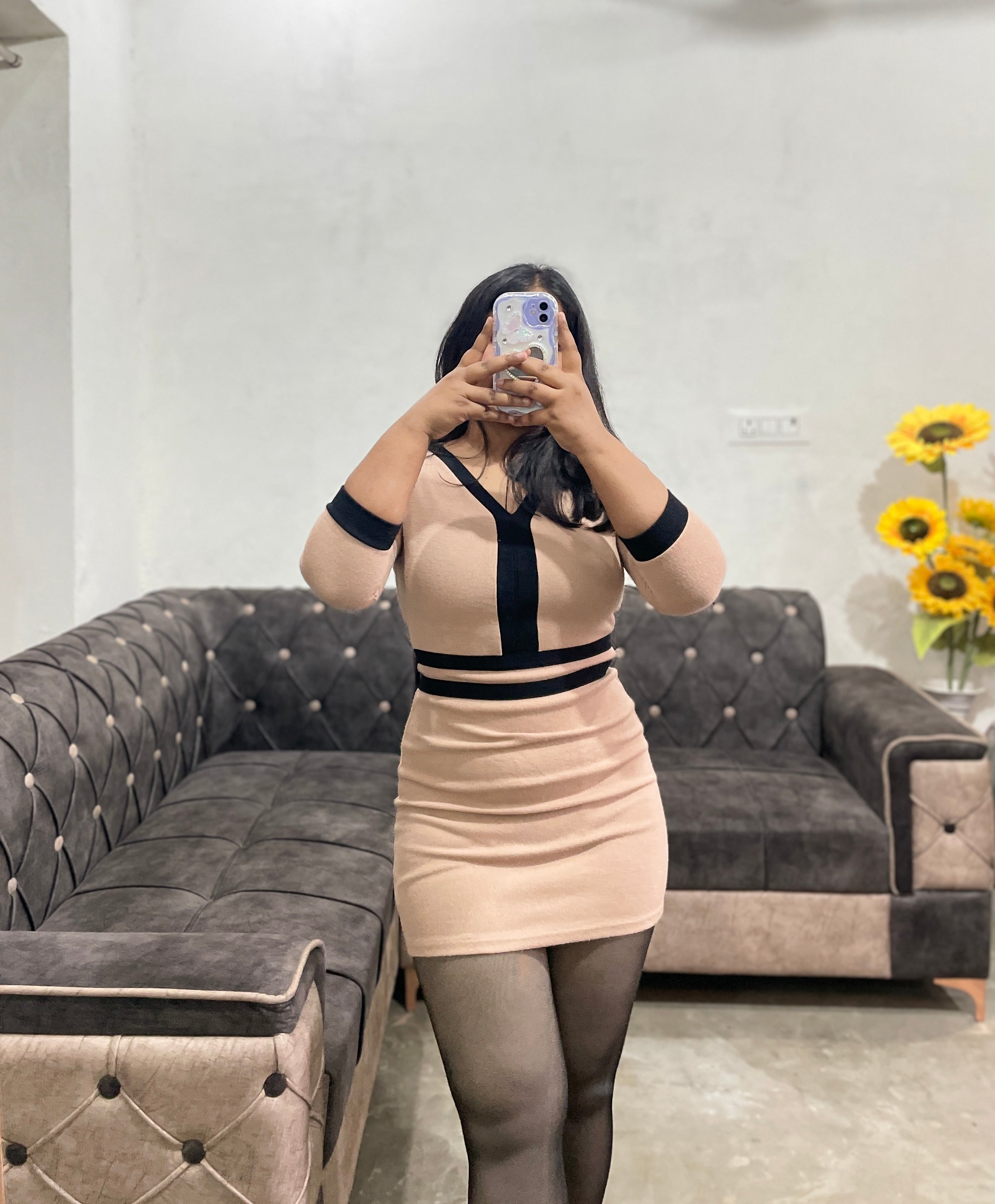 Isabella beige dress