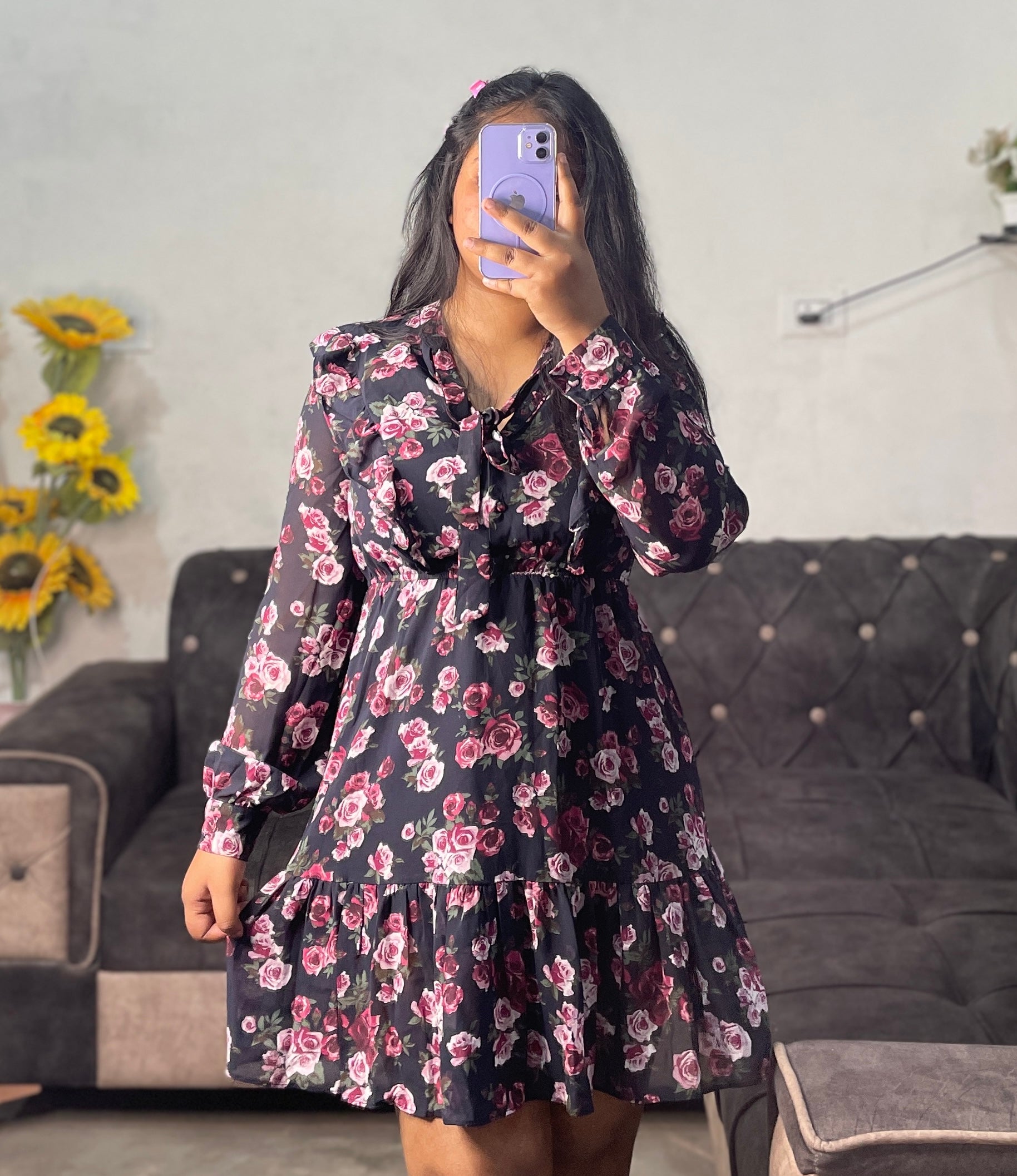 Mini floral dress